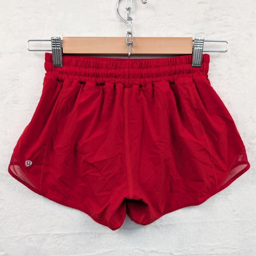 Lululemon Hotty Hot Short II *Long 4" Dark Red Size 4 Athleisure Running Workout